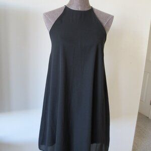 SOLD! Everly Black Mini Slip Dress Sleeveless Halter High Neck Lined
